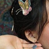 Design Style Four-leaf Clover-shaped Peony Earring