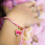 Classic Style Woven Four-leaf Clover Embroidery Patch Bracelet