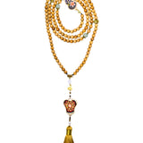 Design Long Style Beaded Cross-body Necklace