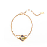Classic Style Metal Four-leaf Clover-shaped Bracelet