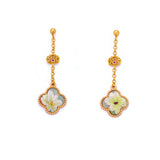 Design Style Four-leaf Clover-shaped Lotus-flower Earring