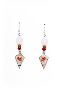 Jointly-designed Crystal Style diamond-shaped Earring