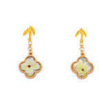 Design Style Four-leaf Clover-shaped Bamboo-leaf Earring