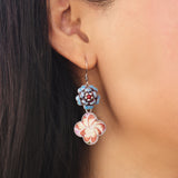 Design Style Four-leaf Clover-shaped Peony Earring